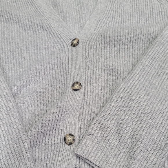 Leith Light Gray Buttoned Cardigan - Picture 5 of 7